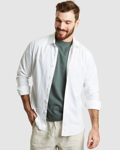 Tulum White Linen Shirt Long sleeve - Casual Fit