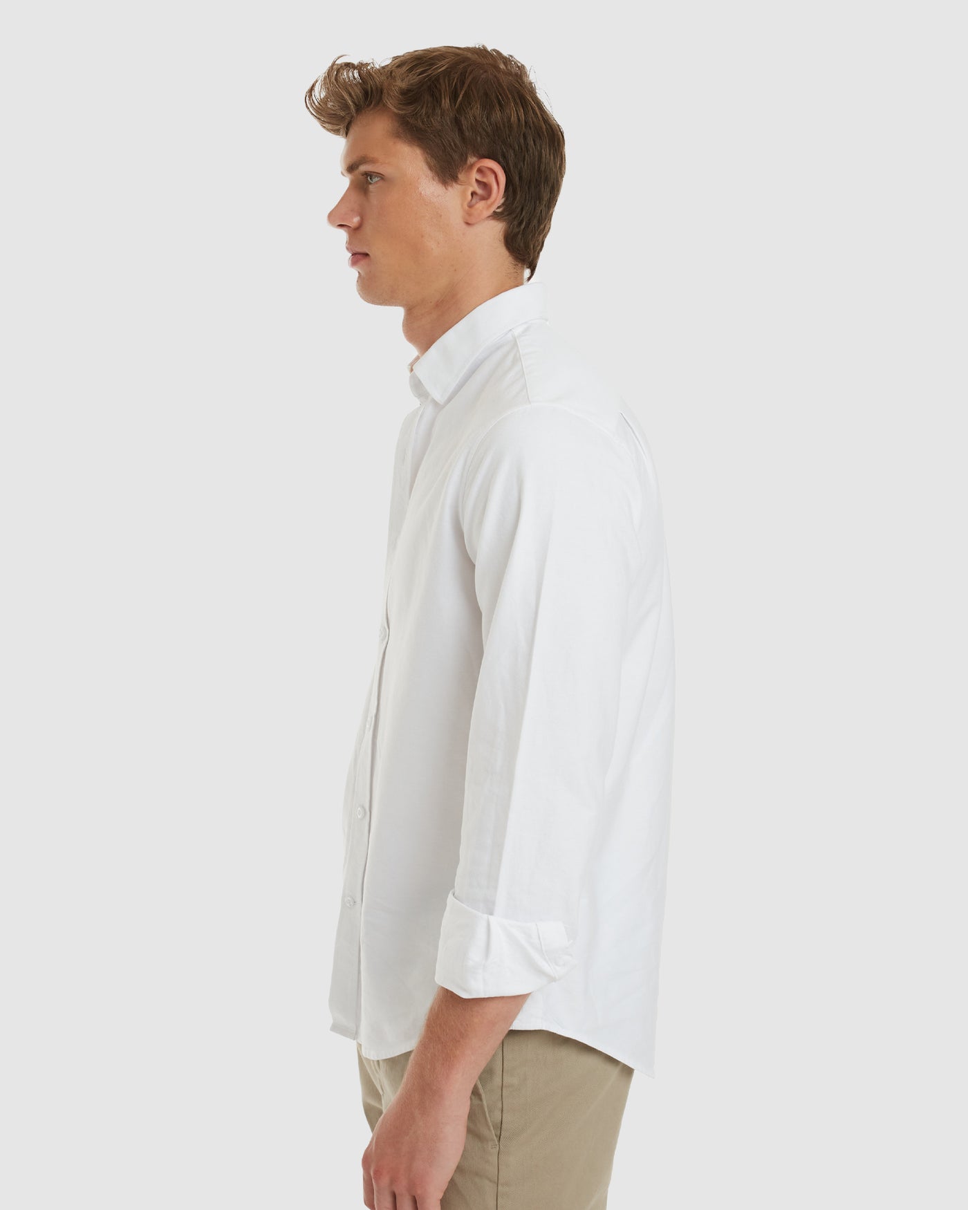 Oxford White Cotton Shirt  - Casual Fit