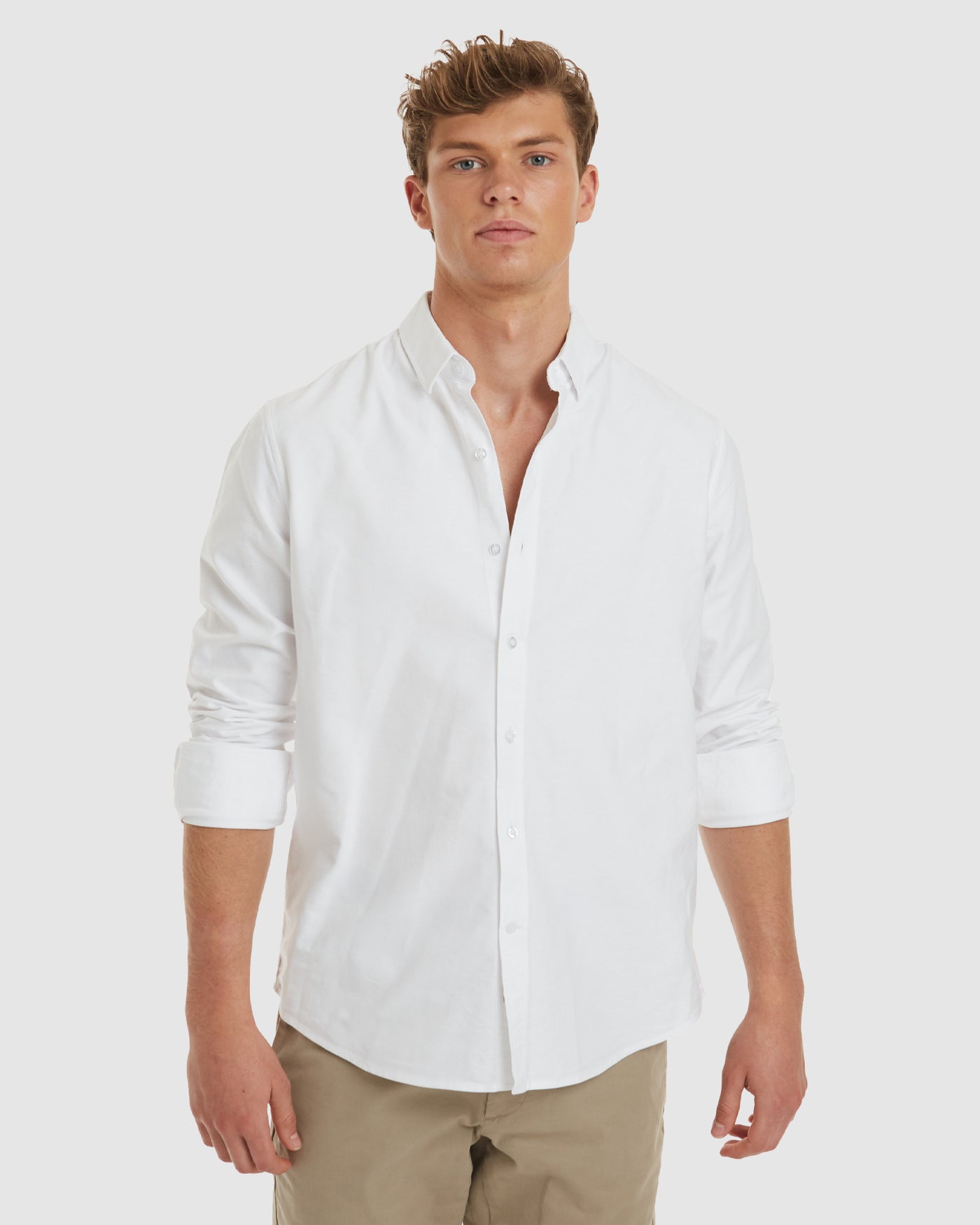 Oxford White Cotton Shirt  - Slim Fit